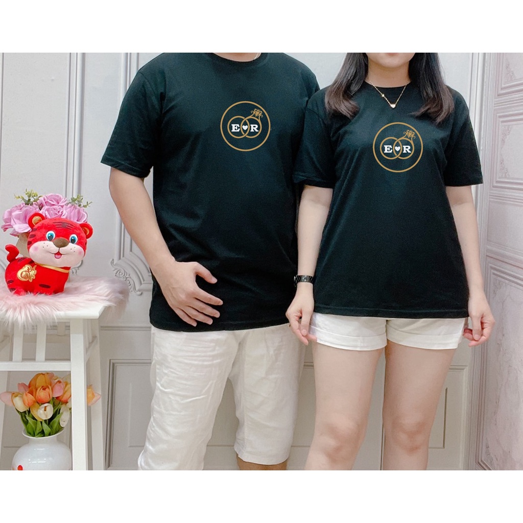 [BISA REQUEST INSIAL NAMA] COUPLE RING INISIAL / KAOS CINCIN PASANGAN / COUPLE ROMANTIC / KAOS PASAN