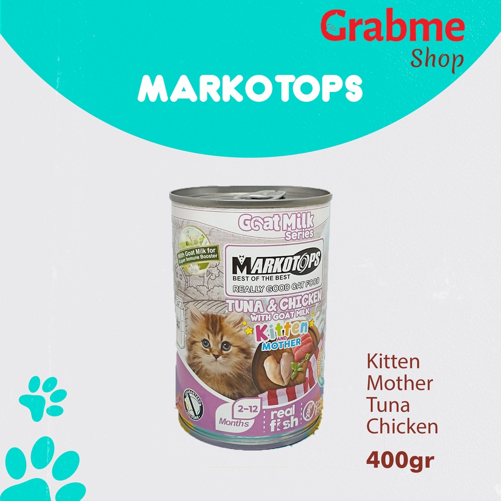 Markotops Kaleng Goat Milk  Cranberry Series Makanan Kucing Kaleng 400gr