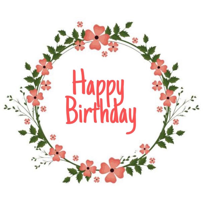 Topper lingkaran vintage bulat custom ucapan happy birthday annyversary mother day engagement weddin