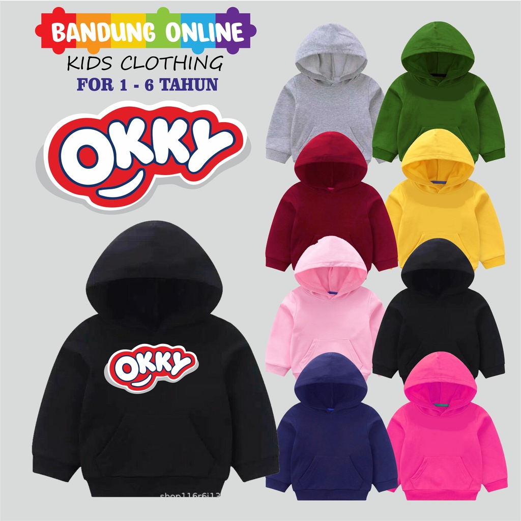 Jaket hoodie anak Okky boy usia 1 - 6 tahun