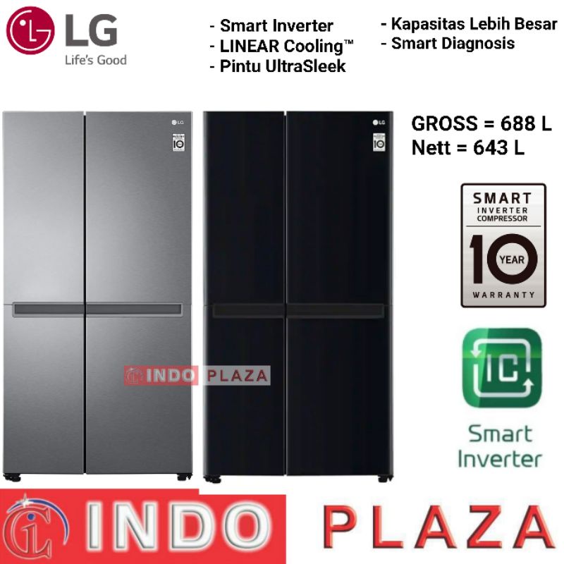 KULKAS LG SIDE BY SIDE GC-B257JQYL / JQBK SMART INVERTER