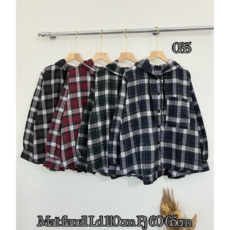 JOVITA PGMTA || TOP FLANEL OVERSIZE HOODIE WANITA GROSIRAN