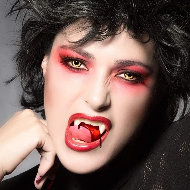 Mainan Gigi Vampire / Elf Palsu Retractable Untuk Properti Halloween