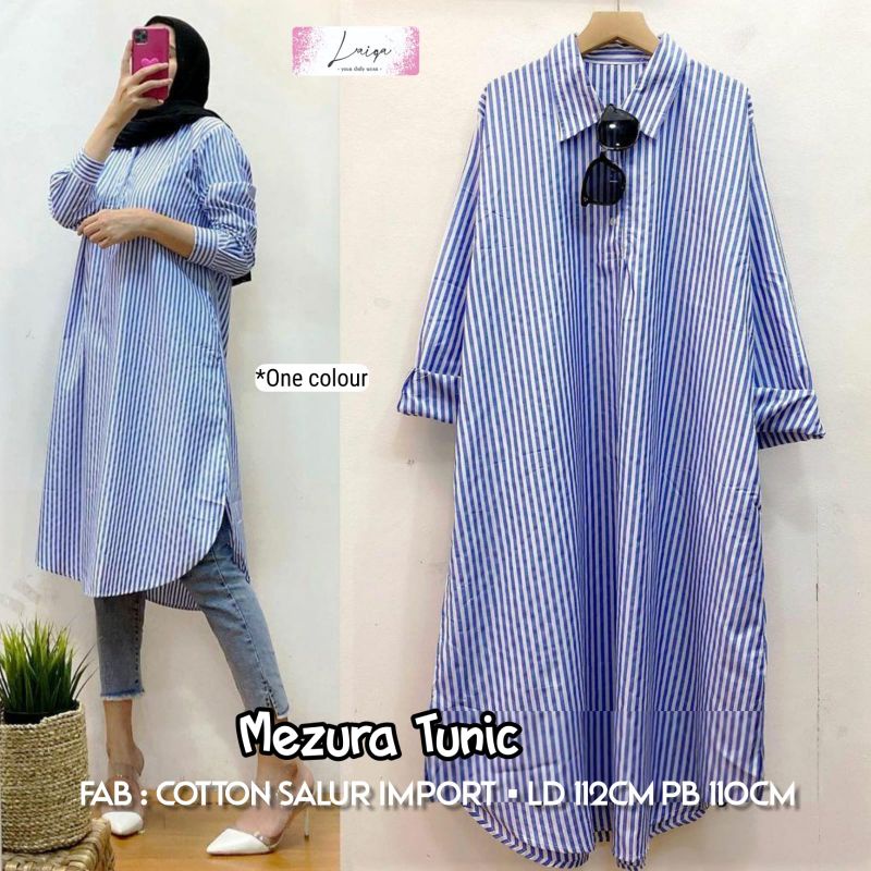 Tunik Muslim Baju Atasan Wanita Mezura Tunik By Laiqa Baju Atasan Wanita Best seller Model Kekinian 