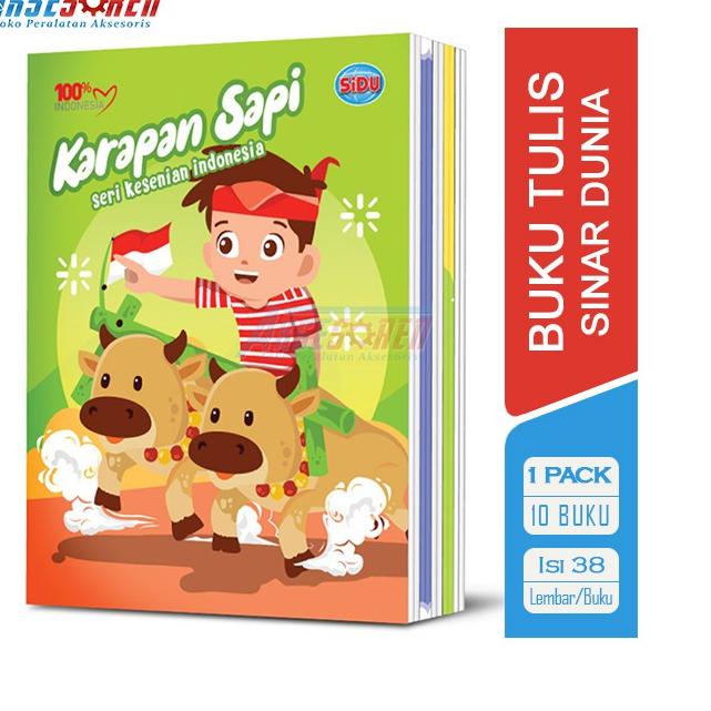 

Special Buku Tulis Sekolah Sinar Dunia Isi 38 Lembar/ 10 Buku / Write Book Sidu [1 Pack]