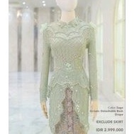 SEWA KEBAYA IVORY HIJAU SAGE | Sewa Kebaya Lamaran | Sewa Kebaya Wisuda