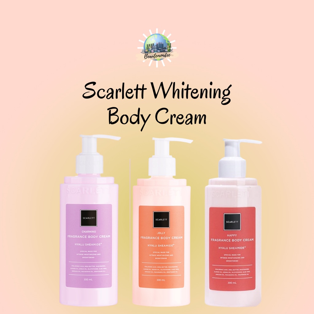 Jual SCARLETT WHITENING Body Cream Jolly / Happy / Charming 300ml