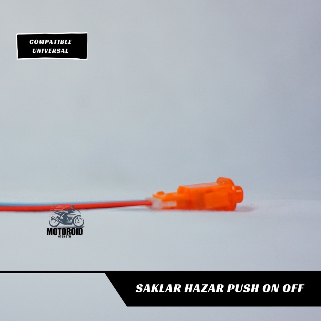 SAKLAR HAZARD TOMBOL SWITCH PUSH LED WARNA SEN UNIVERSAL HONDA YAMAHA ORI