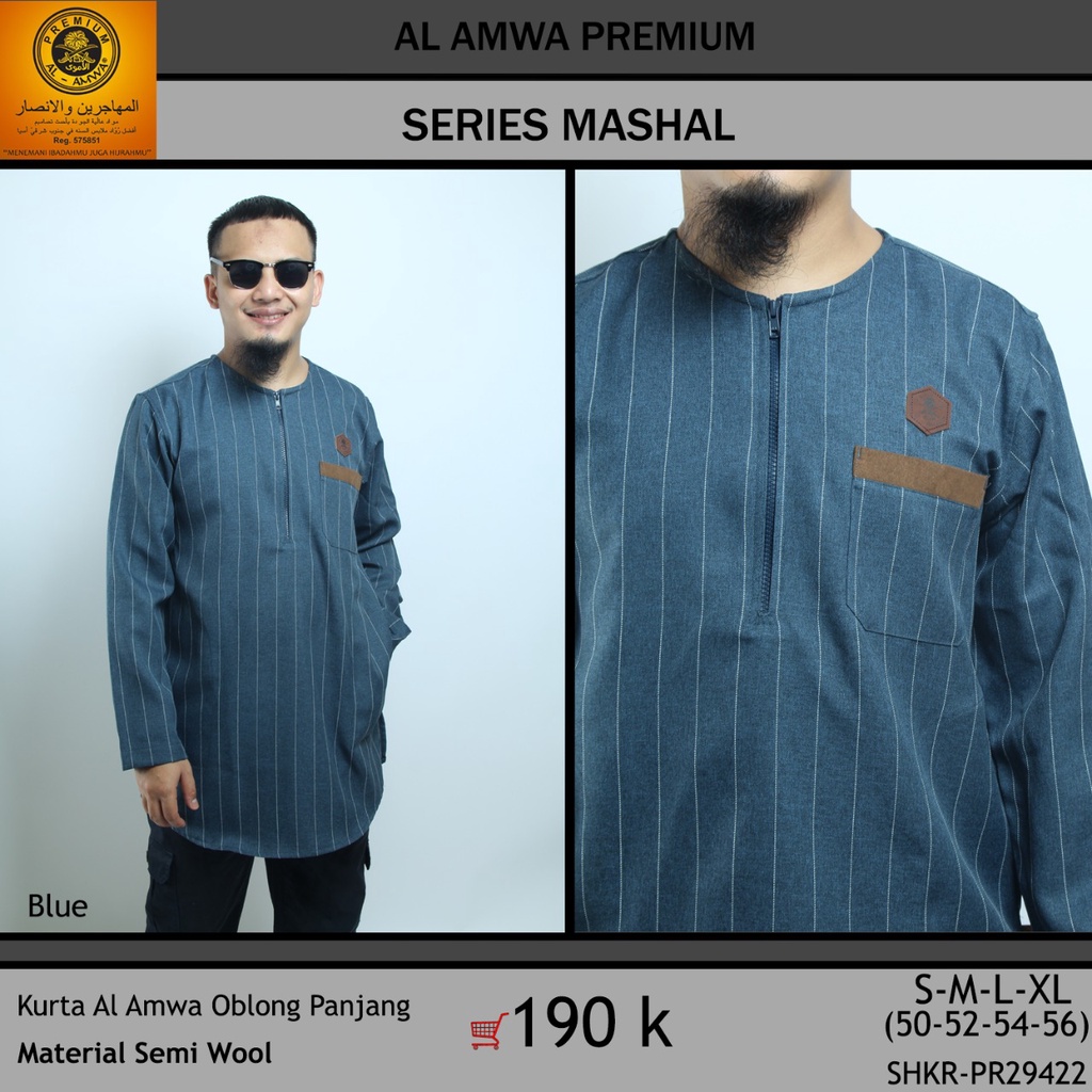 Kurta Pakistan Oblong Lengan Panjang Koko Pakistan