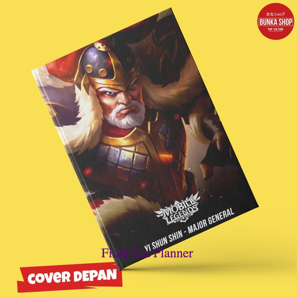 

Note Book Game Mobile Legends Yi Shun Shin General Hardcover A5 Buku Tulis Catatan Murah .