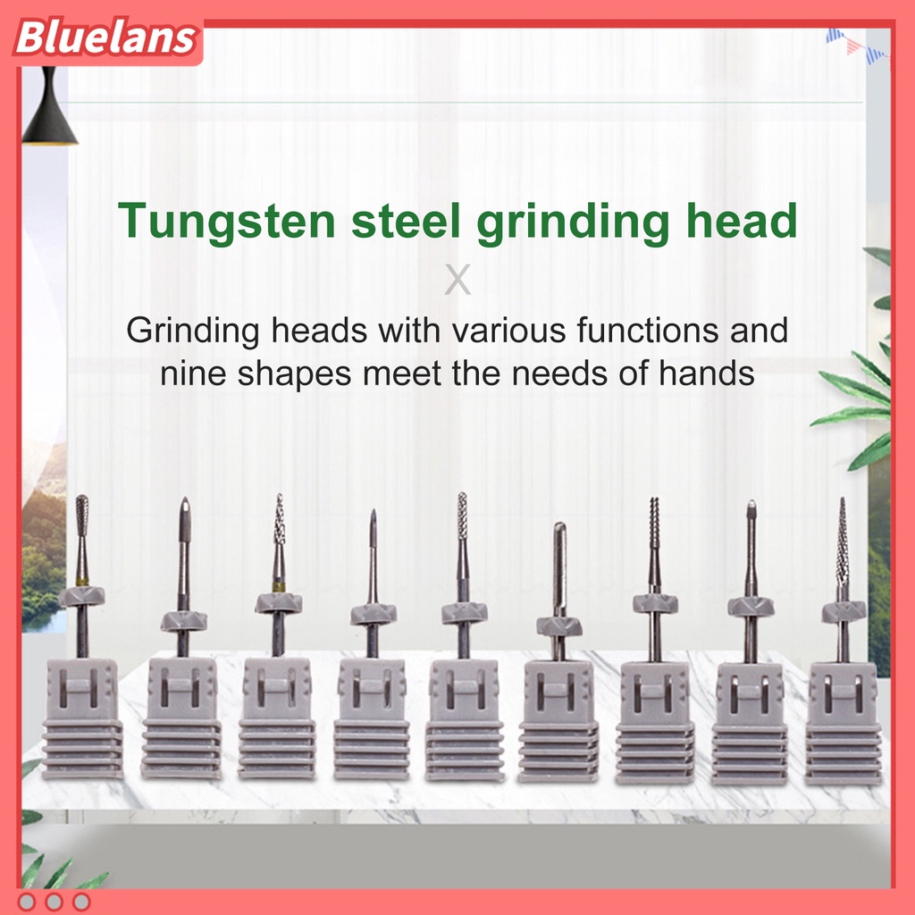 (In Stock) Kacamata Hitam Lensa Warna Warni ♡Mata Bor Kikir Kuku Bahan Tungsten Steel Tahan Lama Untuk Manicure Wanita