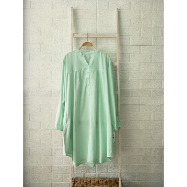 Tunik Polos Viscose Hijau Mint