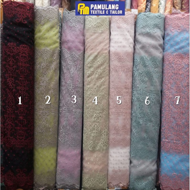 Jual Kain Organza Etnik Sumba TwoTone Harga Per Setengah Meter (50cm