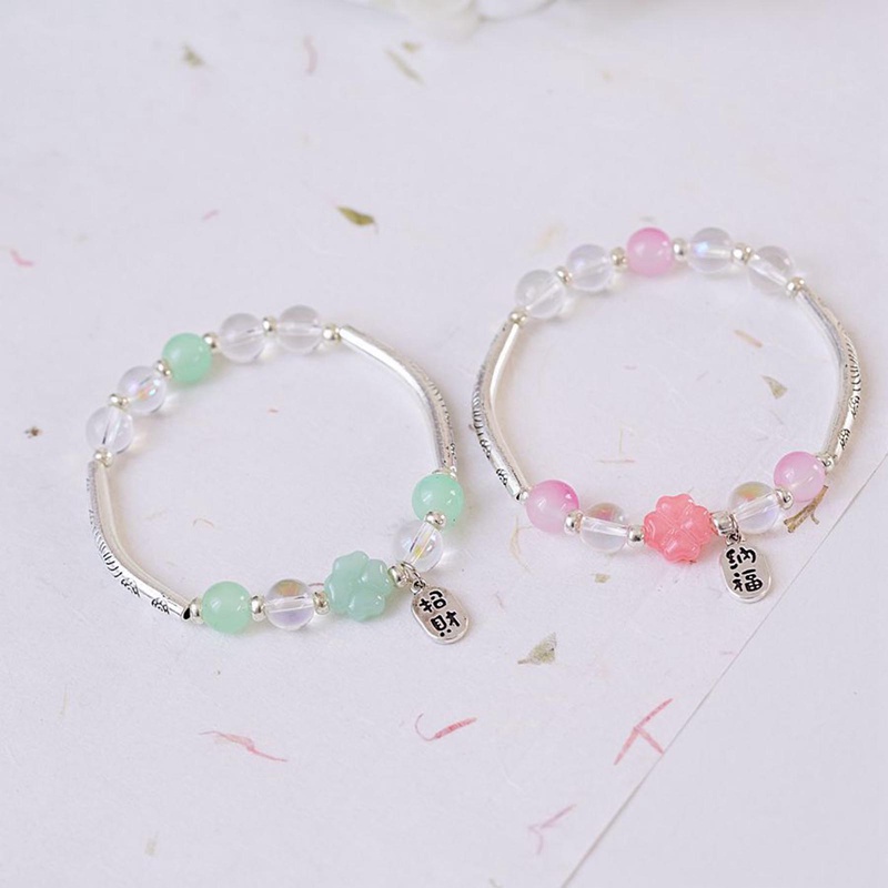 Gelang Manik-Manik Clover Untuk Wanita