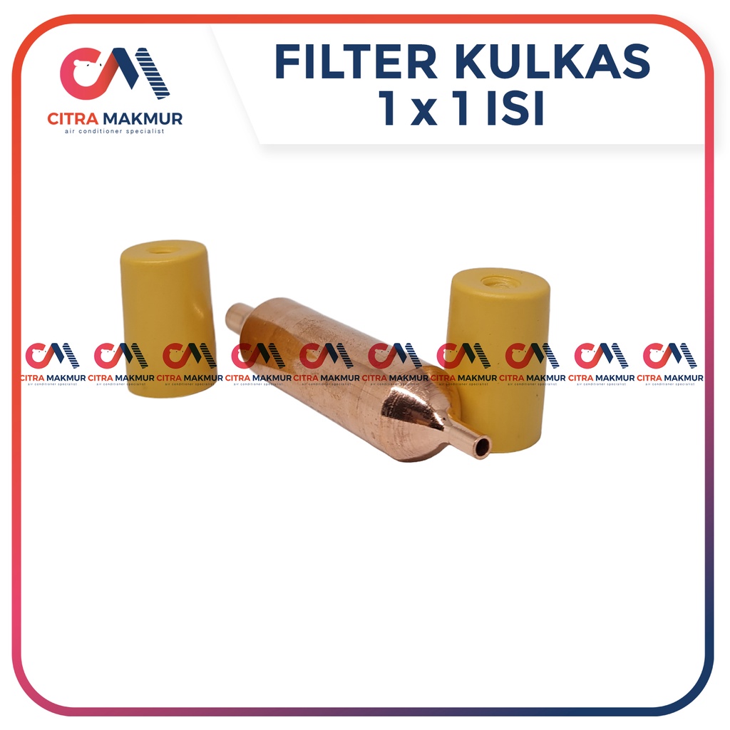 Filter Isi 1 1 lubang Kulkas AC pipa tembaga 1/4 inci 1 pk saringan oli kompresor strainer Pasir