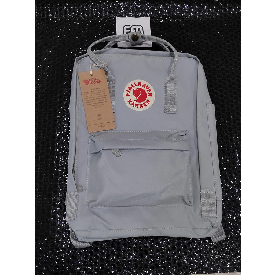 SALE Tas Ransel Kan Ken MEDIUM Polos Simple / Backpack Sekolah Wanita (READY GOSEND)-light grey