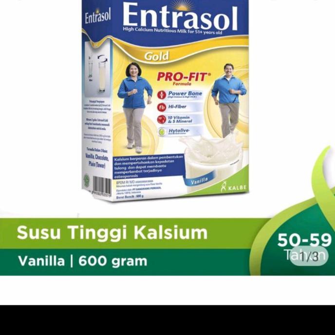 

[ COD ] entrasol gold 600gr vanilla, coklat