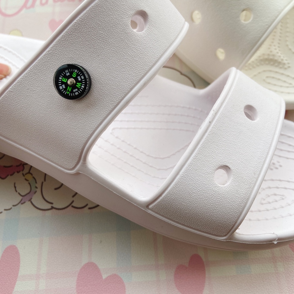 @shinydiy 1 pcs Aksesoris Kompas Buckle Button Untuk Dekorasi Sepatu Sandal Charms 【asesoris wanita】【crocs jibbitz】