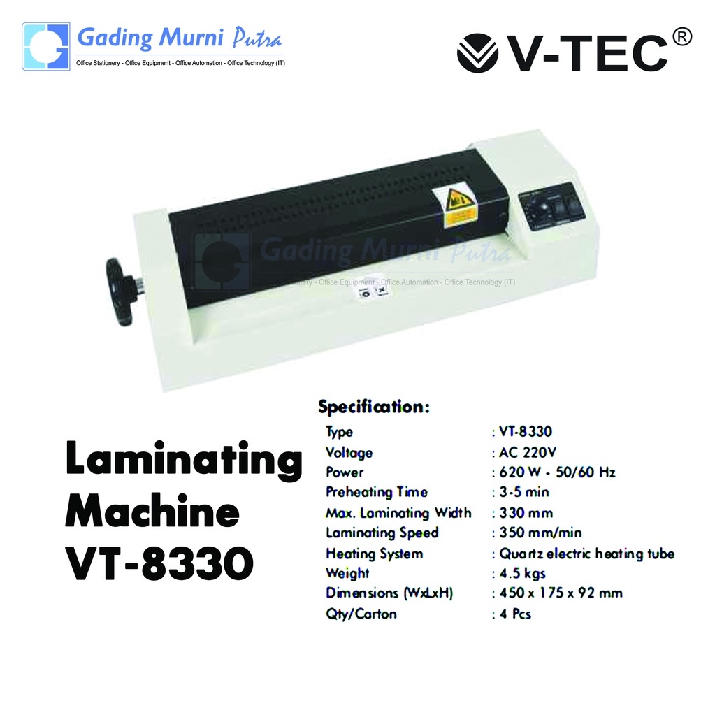 V-TEC MESIN LAMINATING PANAS LAMINATING MACHINE VT-8330