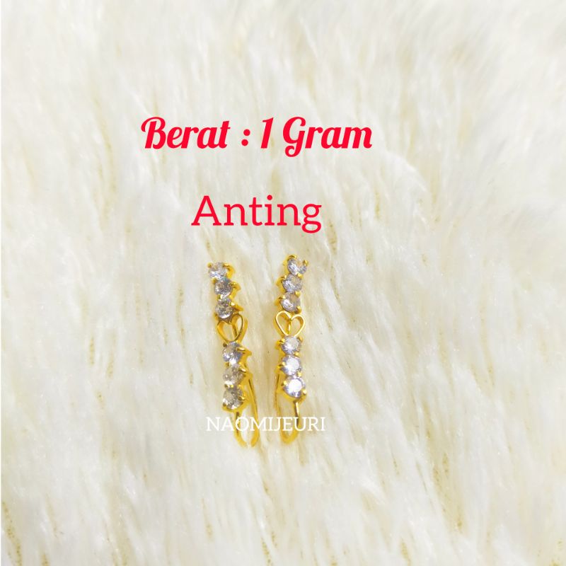 ANTING JEPIT PANJANG EMAS MUDA SATU GRAM