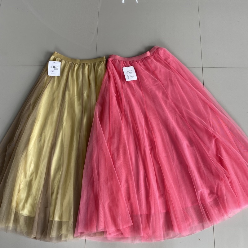 youngmoodis pelangi rok tutu 3 lapis full furing tile halus ori import