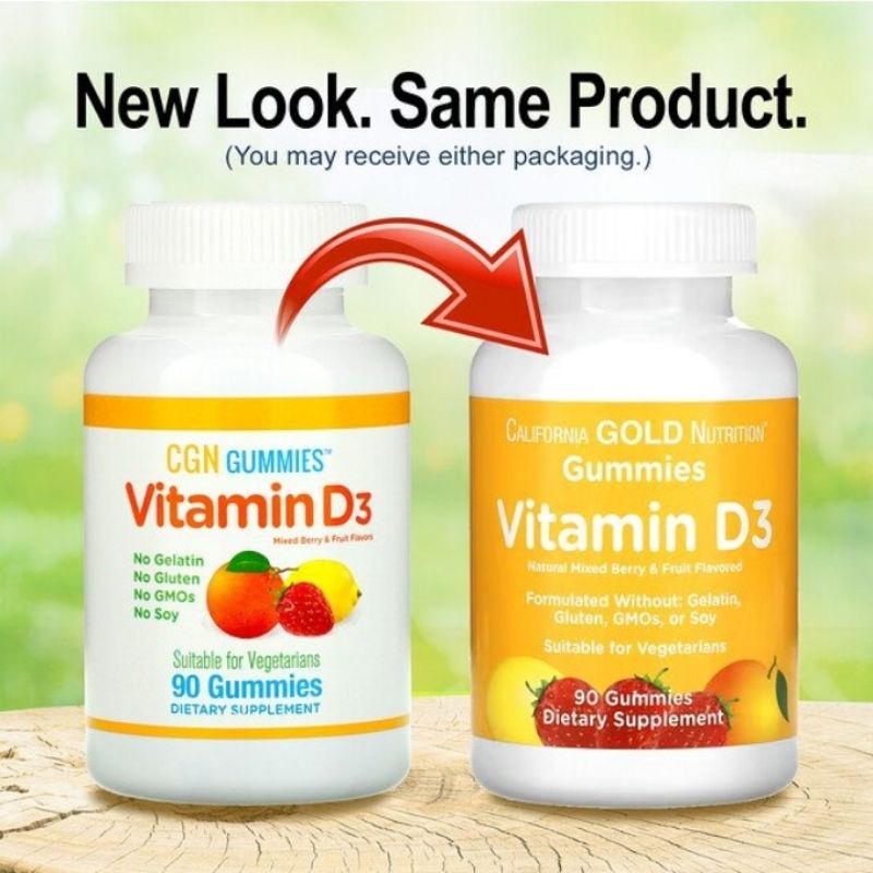 Vitamin D3 2000IU Gummies California Gold Nutrition isi 90 gummies, vit d gummies CGN