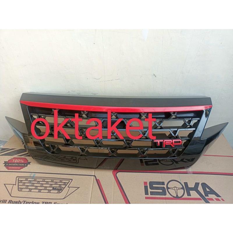 grill depan all new Rush terios 2018 2020 2022 model Sporty list merah Trd &amp; Gr Sport hitam