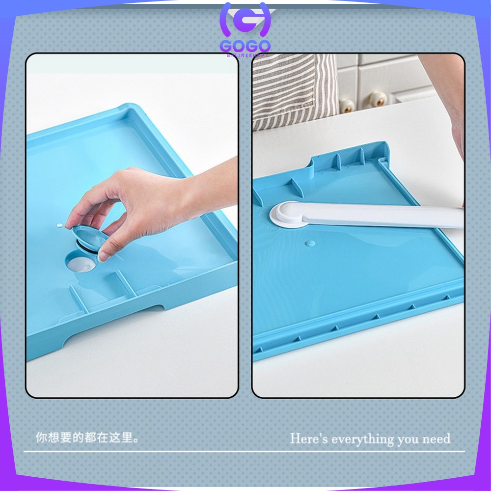 GOGO-C266 Rak Piring Lemari 2 Susun Plastic Dish Rack Rak Pengering Piring Tempat Piring Rak Dapur