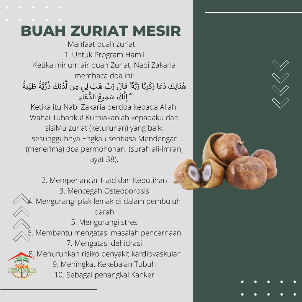 BUAH ZURIAT MESIR  250 gr  isi 4 buah