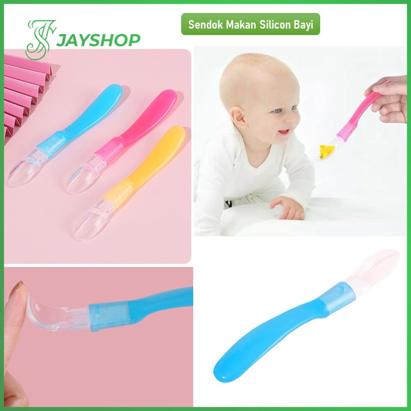 Sendok Makan Bayi Lentur Silicon Sendok Baby Silikon Lembut Baby Spoons