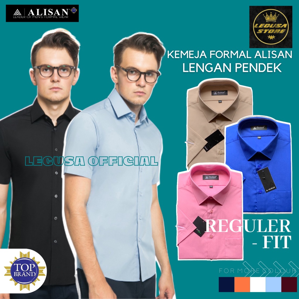 ALISAN Original Kemeja Polos Lengan Pendek REGULER