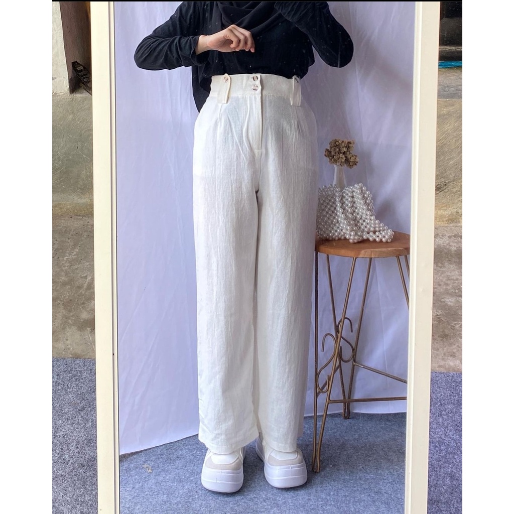 Kulot highwaist linen angelina crepe
