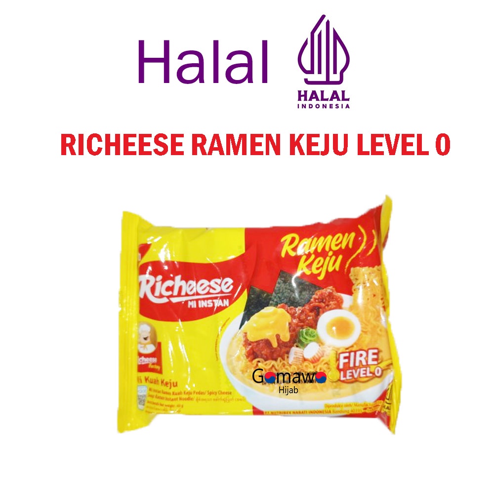 

MIE INSTAN RICHEESE RAMEN KEJU LEVEL 0 HALAL
