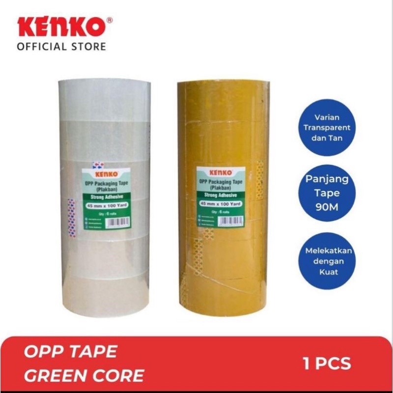 

Kenko Lakban coklat / bening opp tape 45mm - 100yard Green Core