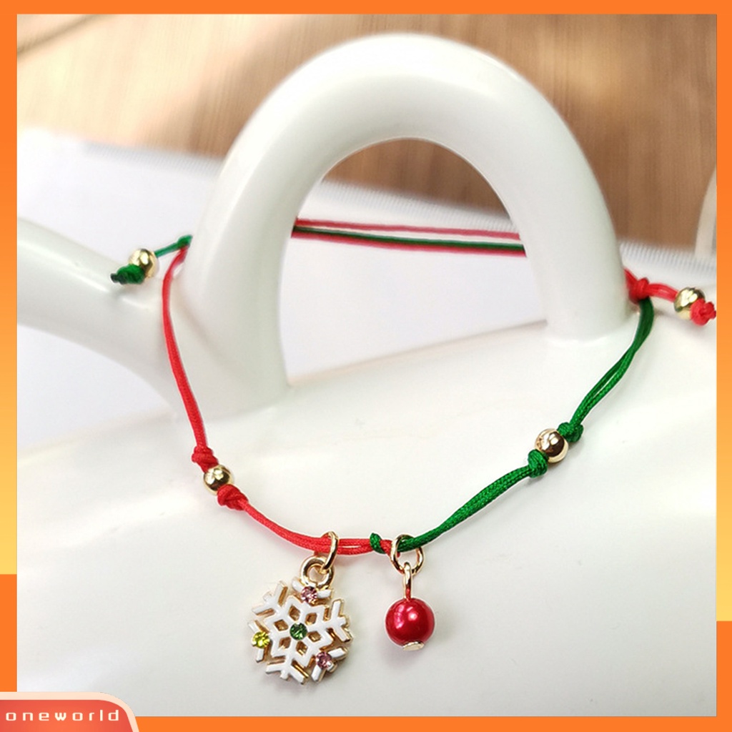 |Oneor Buku Literatur Dalam Bahasa Mandarin| Gelang Rajut Tangan Desain Pohon Natal Santa Claus Rusa Snowflake Untuk Unisex