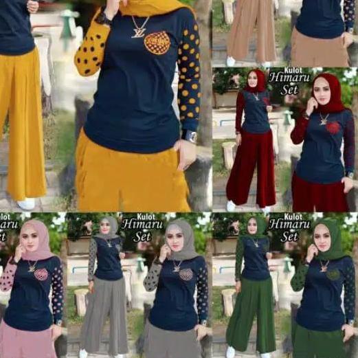 Diskon✔️SETELAN HIMARU KULOT / SETELAN KULOT / CELANA KULOT SET / KULOT HIMARU SET|KD9