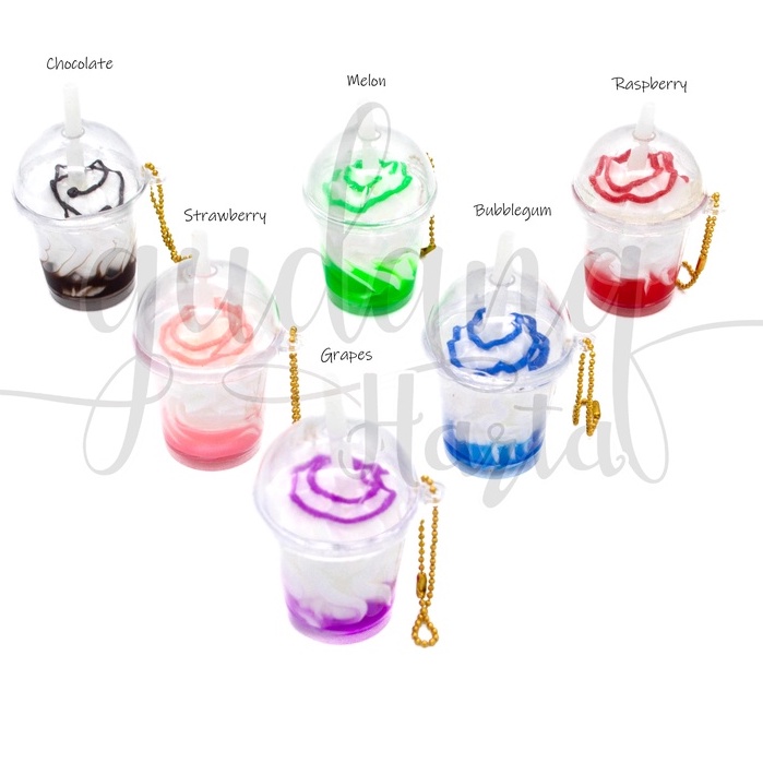 Gantungan Kunci Minuman Sundae Keychain Motif Es Krim Cake GH 302323