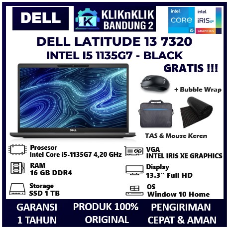 Jual Laptop Ultrabook Dell Latitude Intel I G Gb Tb Iris Xe Black Shopee