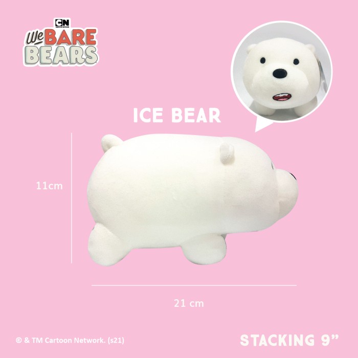 

We Bare Bears Stacking Plush / Boneka Tumpuk 9" Ice Bear