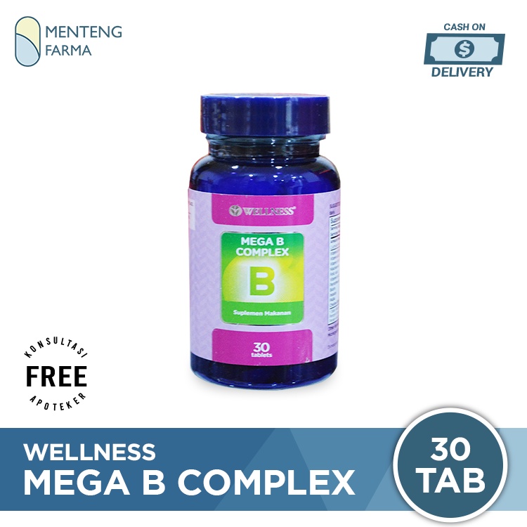 Wellness Mega B Complex Isi 30 Tablet - Vitamin Anti Stress dan Saraf