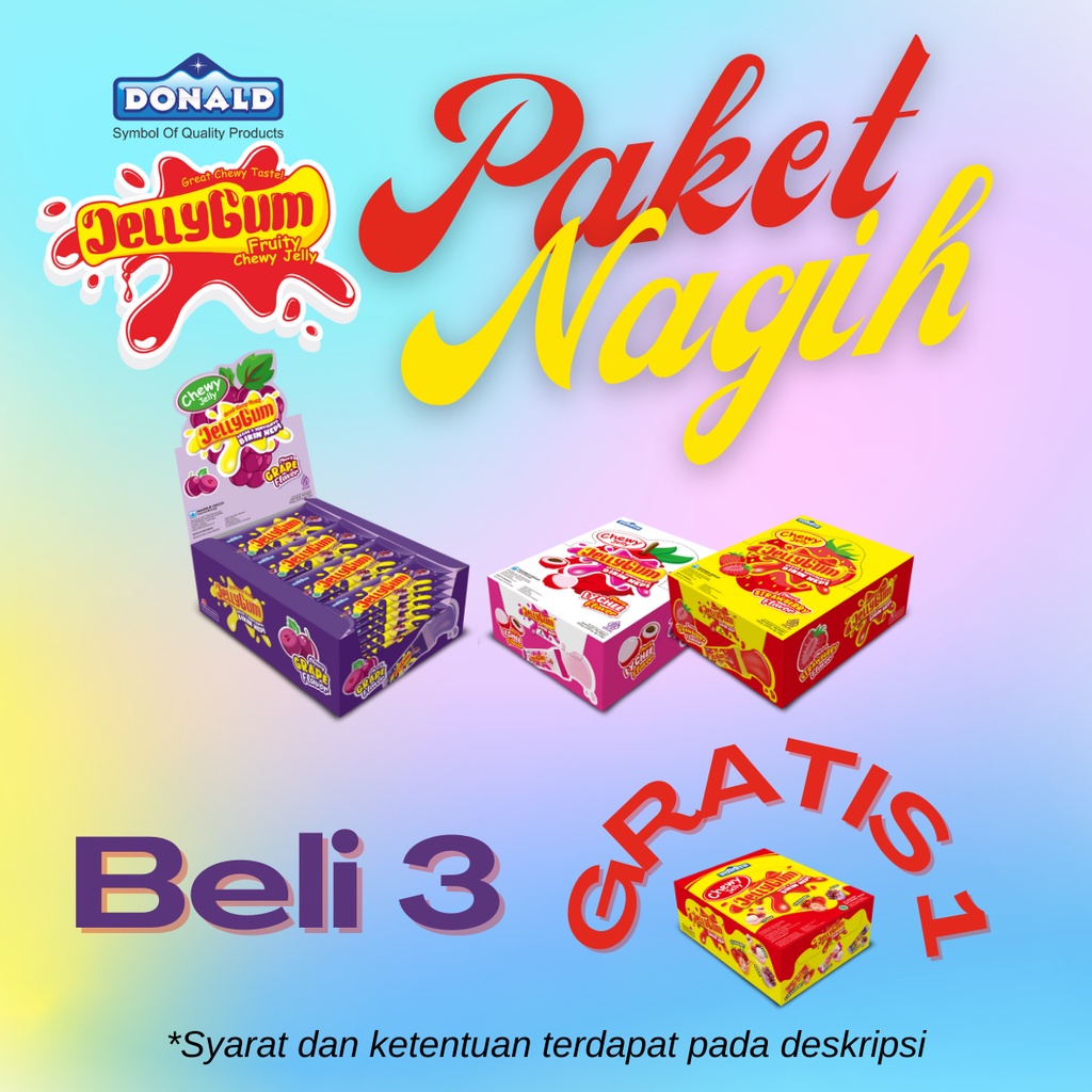 

PAKET NAGIH Donald JellyGum - Beli 3 Gratis 1