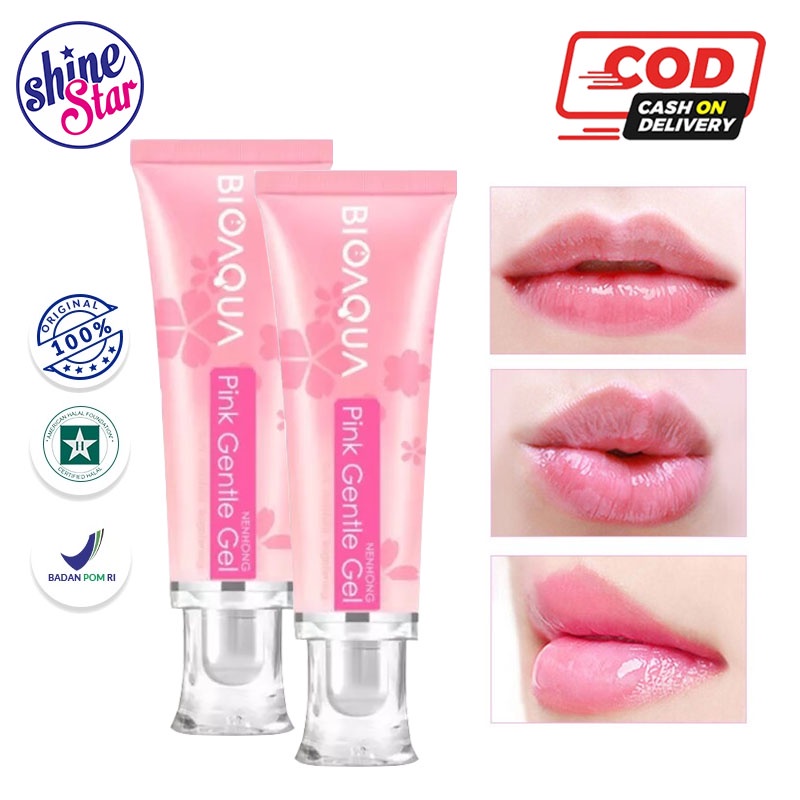 Jual Shine Star Bioaqua Warm Gentle Pink Nenhong Cream Lip Serum