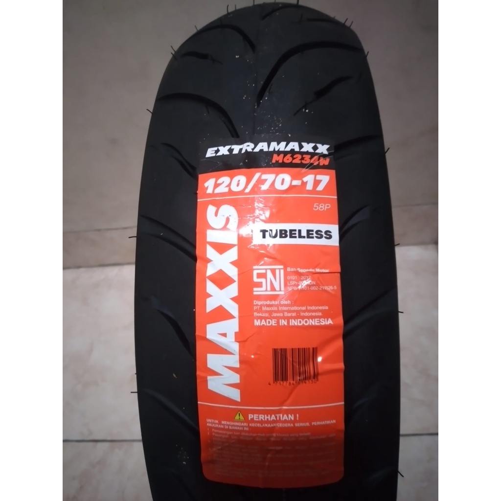 BAN LUAR MAXXIS EXTRAMAXX 120/70-17 TUBELESS