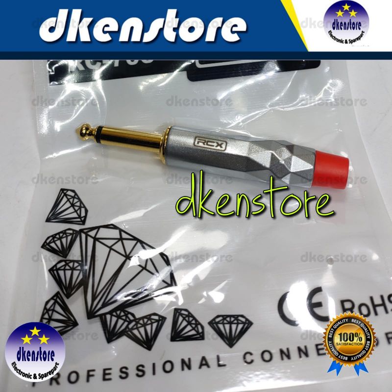 Jek Akai Mono RCX Diamond RC703 Konektor 6.5mm Gitar Mic