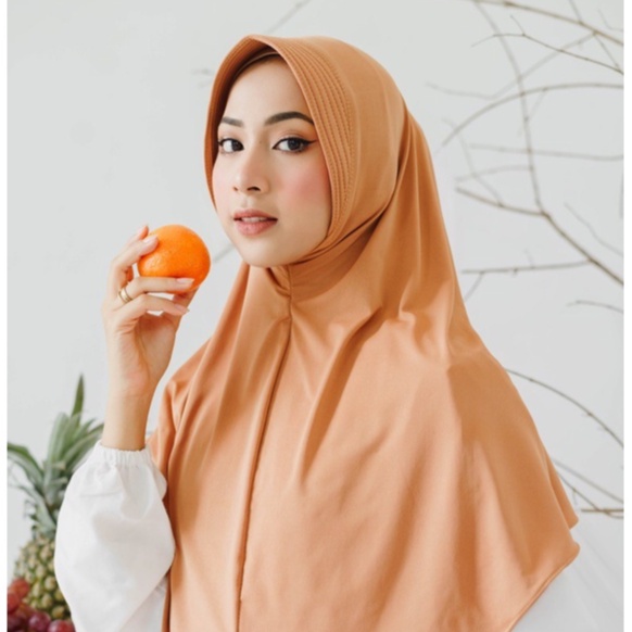 𝗖𝗮𝗿𝗲.𝗶𝗻 Bergo Maryam Pet Hamidah - Hijab Instan Pinguin - Jersey Stella (Size Menutup Dada) PREMIUM QUALITY