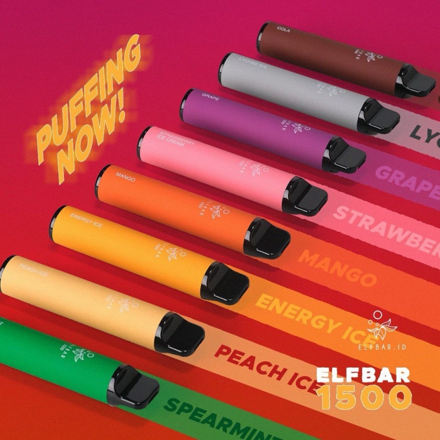 VAPOOR SEKALI PAKAI ELFBAR 1500 PUFFS DISPOSABLE PODs