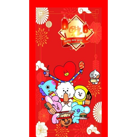 

BT21 2023 Amplop Angpao Envelope IMLEK (panjang) BTS Lucu Cute ~ 03