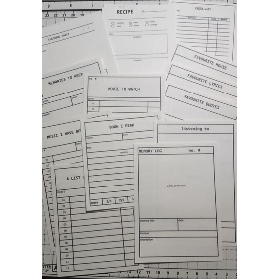 

1 Pack (16 pcs) simple memo vintage jurnal / scrapbook