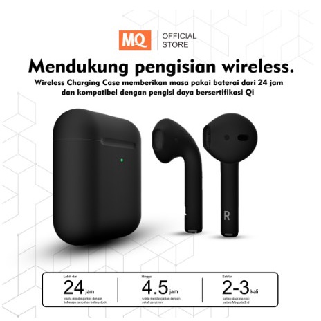 MQ MB_Gen2 Black Edition Wireless Charging Case (Highest Version) By Minibest Indonesia FREE CASE