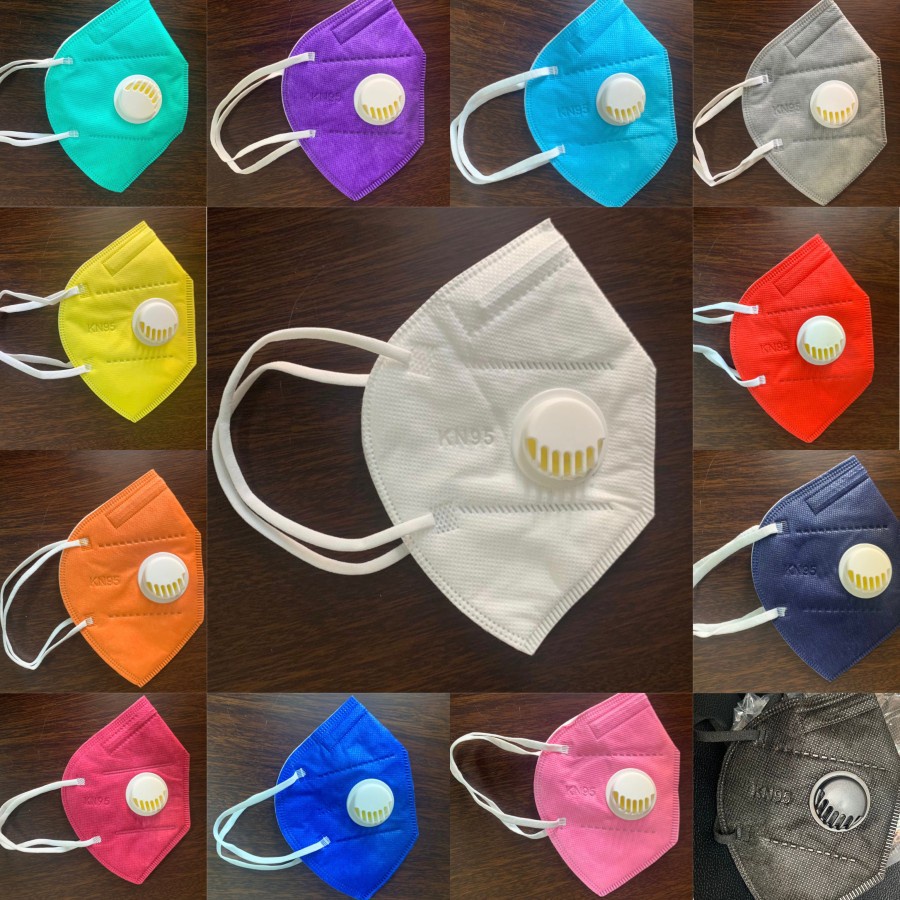 Masker KN95 RESPIRATOR WARNA WARNI FILTER 3DKN 95 FILTER KATUP